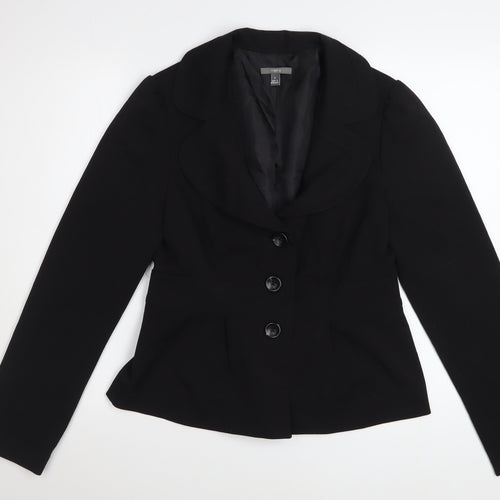 Apt.9 Womens Black Size 8 Tailored Blazer Jacket