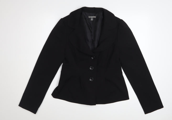 Apt.9 Womens Black Size 8 Tailored Blazer Jacket