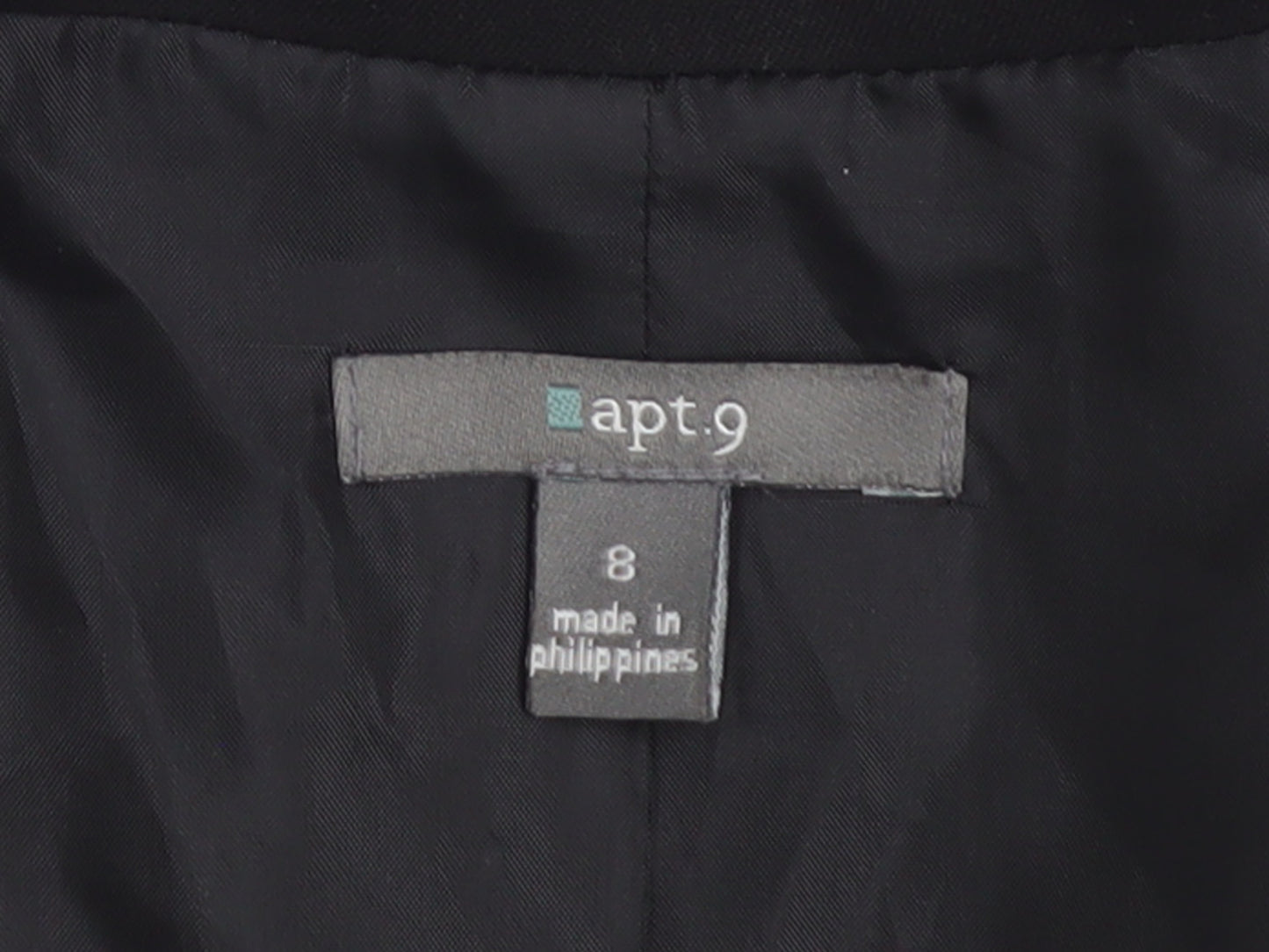 Apt.9 Womens Black Size 8 Tailored Blazer Jacket