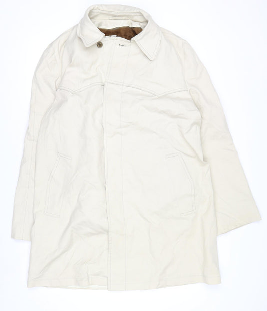 Campus Men's Beige 38 Rain Coat Water Resistant Lined Cotton Outerwear
