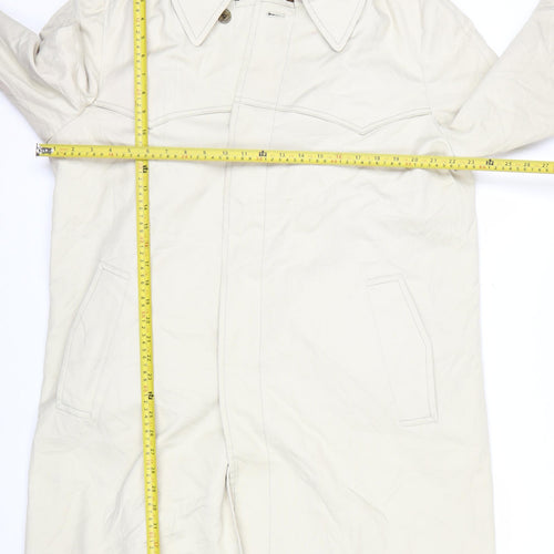 Campus Men's Beige 38 Rain Coat Water Resistant Lined Cotton Outerwear