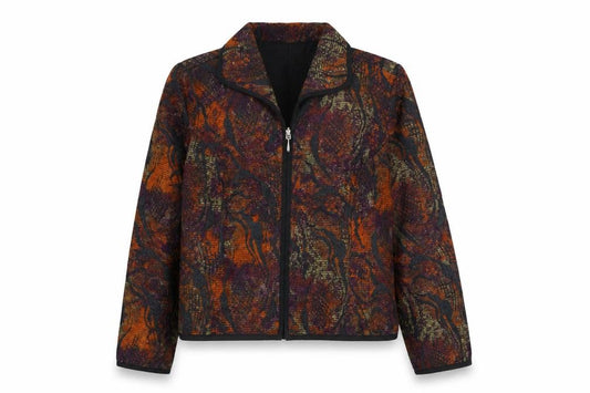 Front view of Christopher & Banks Women’s Multicoloured Zip Jacket, size S