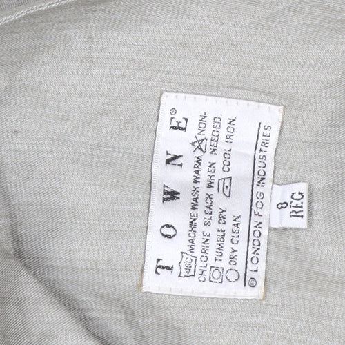 Towne from London Fog Womens Beige Trench Coat Size 8 Belted Classic Style