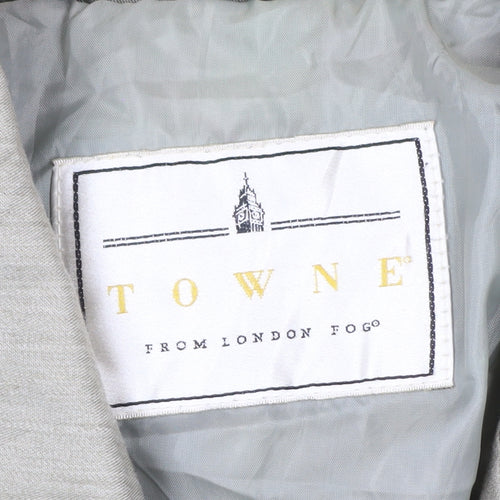 Towne from London Fog Womens Beige Trench Coat Size 8 Belted Classic Style