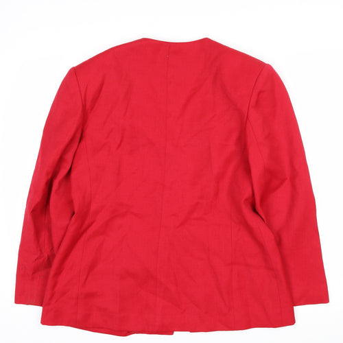 Fitting Image Petites Red Pure New Wool Blazer Womens Size 10 Classic Fit