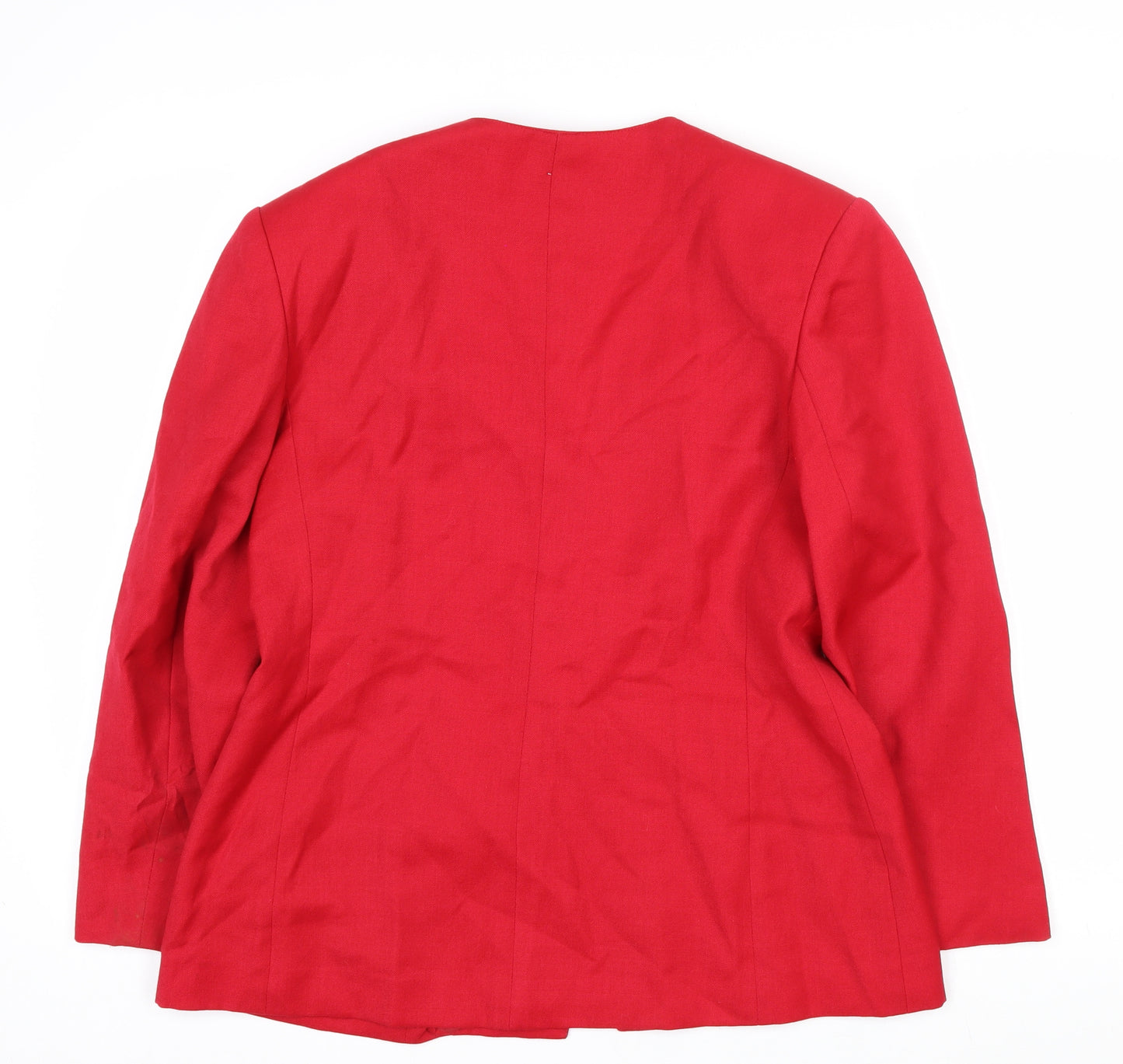 Fitting Image Petites Red Pure New Wool Blazer Womens Size 10 Classic Fit