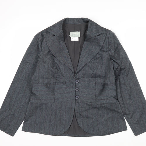 Pantry Bay Petite Women’s Grey Pinstripe Stretch Suit Jacket M