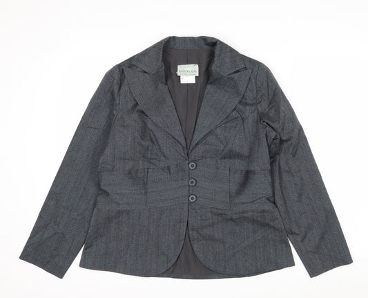 Pantry Bay Petite Women’s Grey Pinstripe Stretch Suit Jacket M