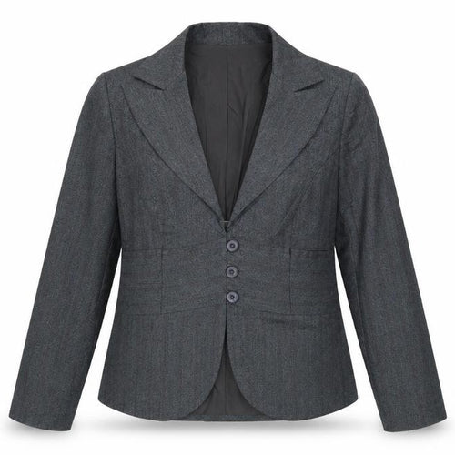 Pantry Bay Petite Women’s Grey Pinstripe Stretch Suit Jacket M