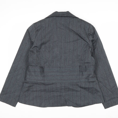 Pantry Bay Petite Women’s Grey Pinstripe Stretch Suit Jacket M