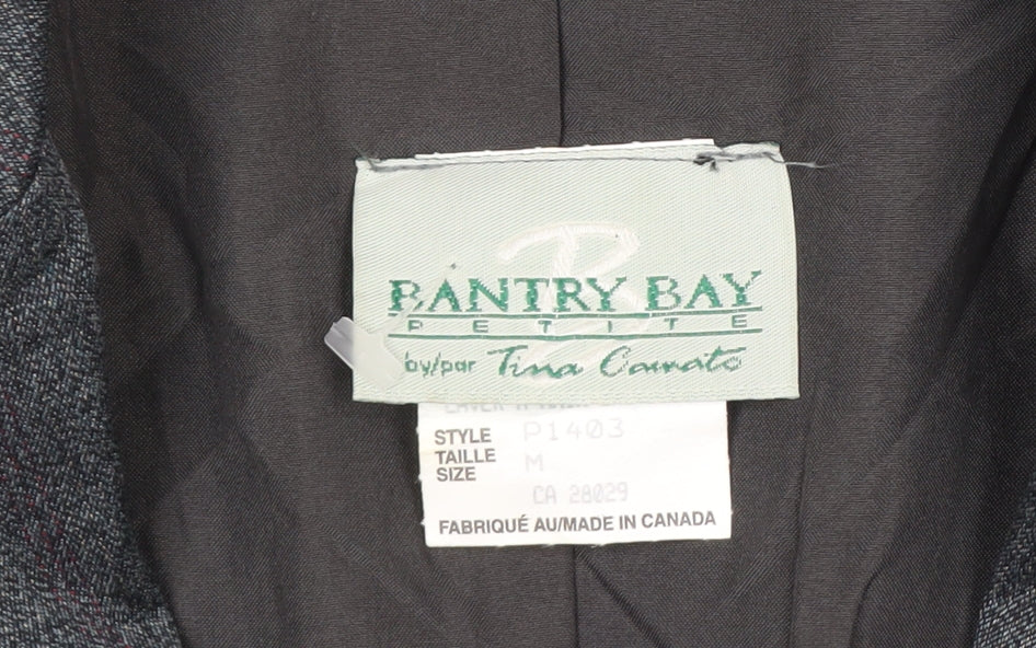 Pantry Bay Petite Women’s Grey Pinstripe Stretch Suit Jacket M