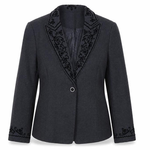 Kasper ASL Petite Black Embroidered Blazer Women’s Size 10