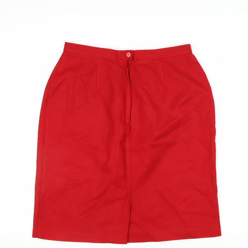 Fundamental Things Women’s Red Wool Knee Length Pencil Skirt Size 12