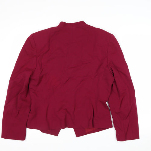 Saville Womens Red Double-Breasted Suit Jacket Size 10 Classic Fit
