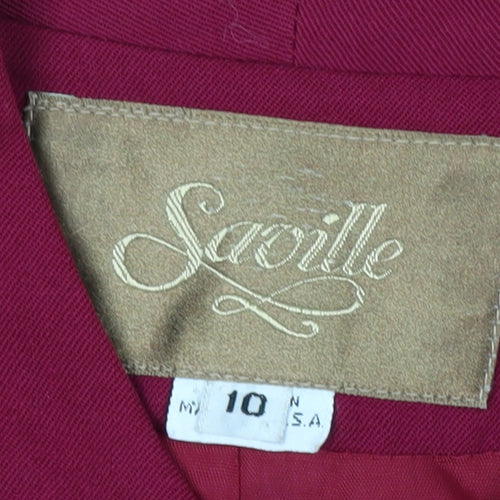 Saville Womens Red Double-Breasted Suit Jacket Size 10 Classic Fit