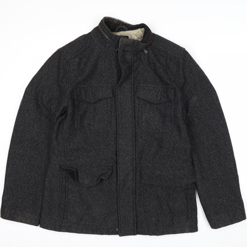 Saint George by Duffer Men’s Grey Wool Tweed Field Jacket Small