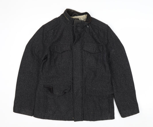 Saint George by Duffer Men’s Grey Wool Tweed Field Jacket Small