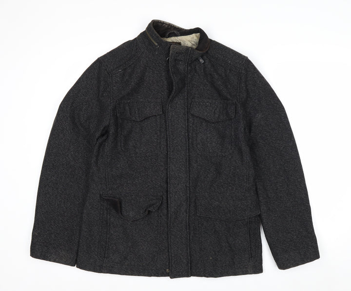 Saint George by Duffer Men’s Grey Wool Tweed Field Jacket Small