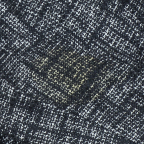 Oasis Women Black Tweed Cropped Blazer Jacket Size 16 Regular