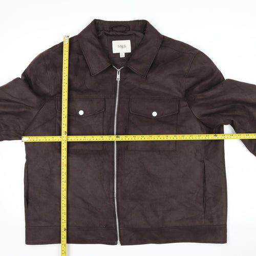 Marks and Spencer Men’s Brown Suede Bomber Jacket 2XL