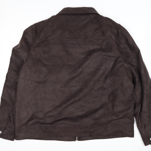 Marks and Spencer Men’s Brown Suede Bomber Jacket 2XL