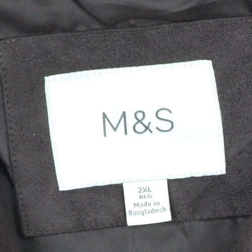 Marks and Spencer Men’s Brown Suede Bomber Jacket 2XL