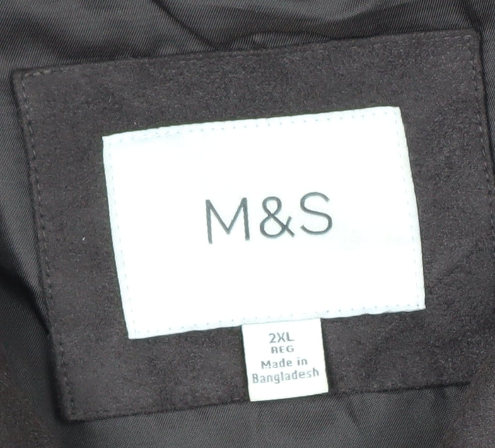 Marks and Spencer Men’s Brown Suede Bomber Jacket 2XL