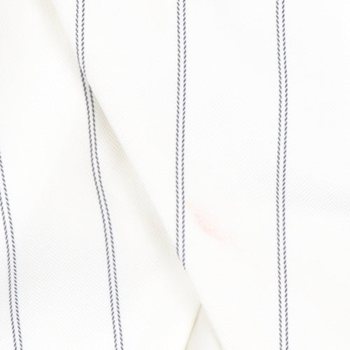 Marks and Spencer Women Ivory Striped Sleeveless Wrap Blouse UK 12