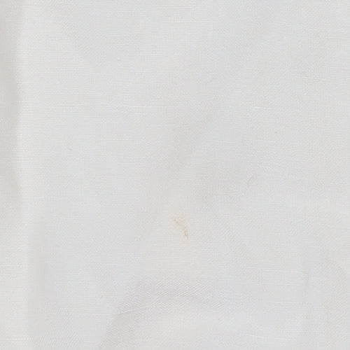 CC Women’s Ivory Silk Linen Blazer Size 16 Shawl Collar One Button