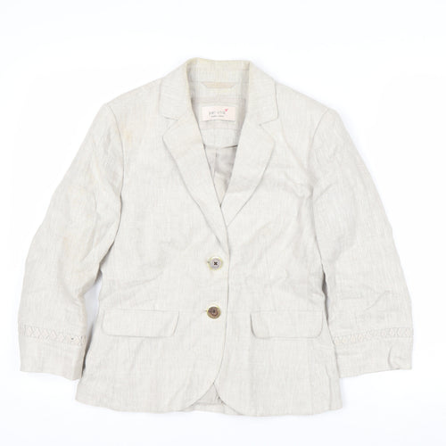 Marks and Spencer Per Una Beige Linen Women's Blazer Size 12
