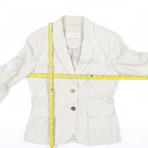 Marks and Spencer Per Una Beige Linen Women's Blazer Size 12