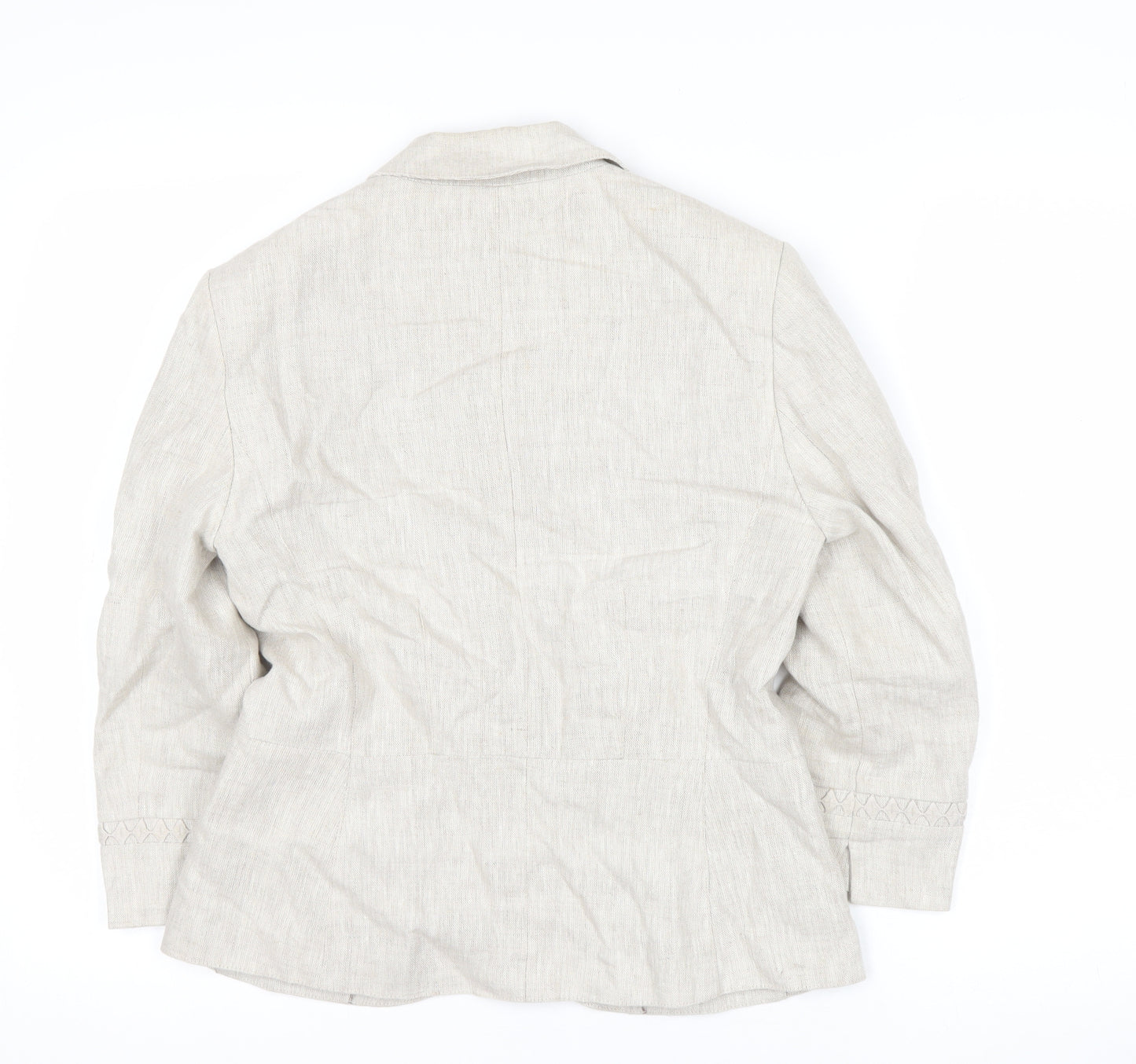 Marks and Spencer Per Una Beige Linen Women's Blazer Size 12