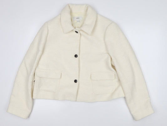 Marks and Spencer Women Ivory Wool Blend Short Jacket Size 18