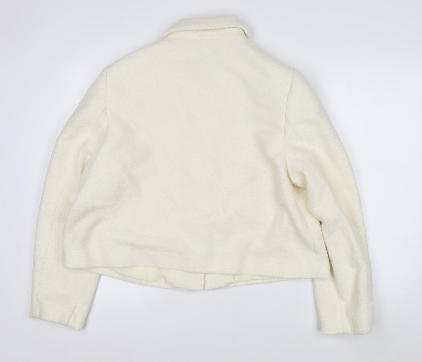 Marks and Spencer Women Ivory Wool Blend Short Jacket Size 18