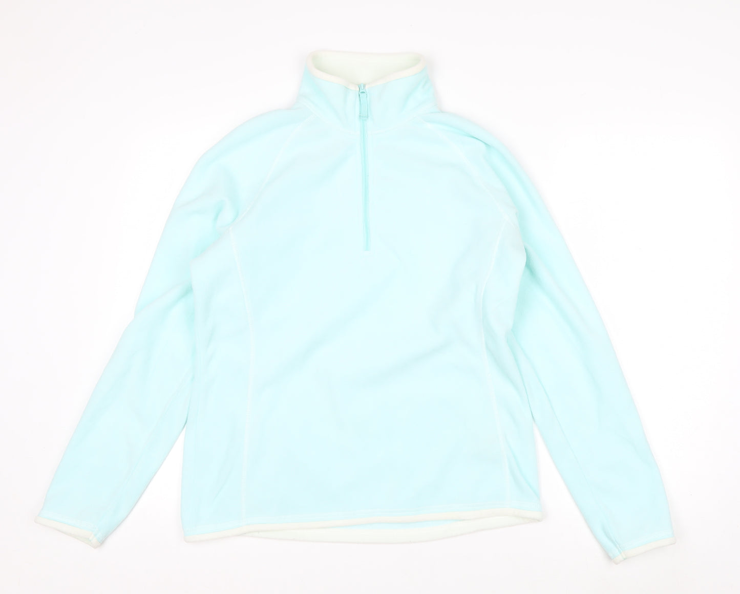 Mountain Warehouse Women Blue Size 12 Fleece Pullover 1/2 Zip Sweatshirt