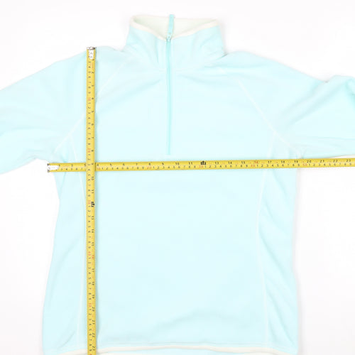 Mountain Warehouse Women Blue Size 12 Fleece Pullover 1/2 Zip Sweatshirt