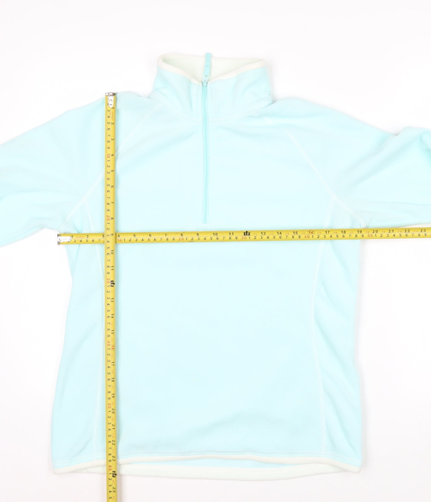 Mountain Warehouse Women Blue Size 12 Fleece Pullover 1/2 Zip Sweatshirt