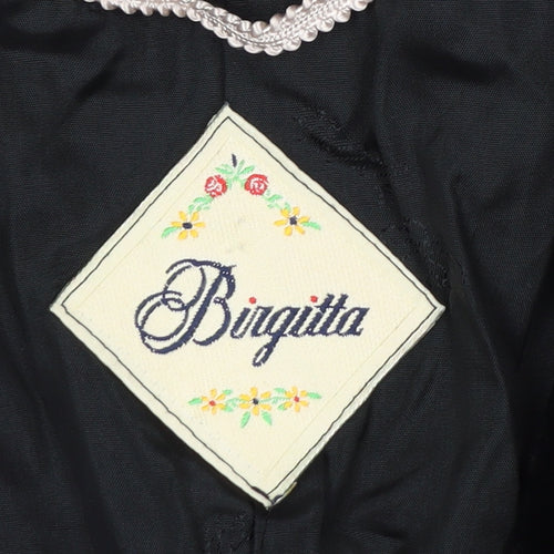 Birgitta Womens Black Velvet Tailored Blazer Size 10 Classic Elegant