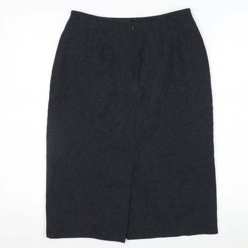 Kasper Women's Black Petite 6 Pencil Midi Skirt Lined Workwear