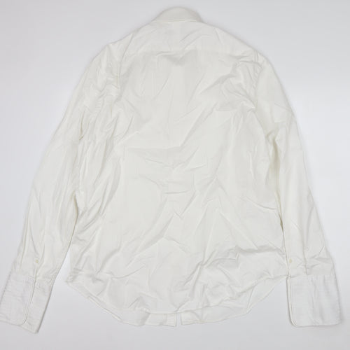 Jasper Conran Men's White 17.5in Tailored Fit Long Sleeve Cotton Dress Shirt