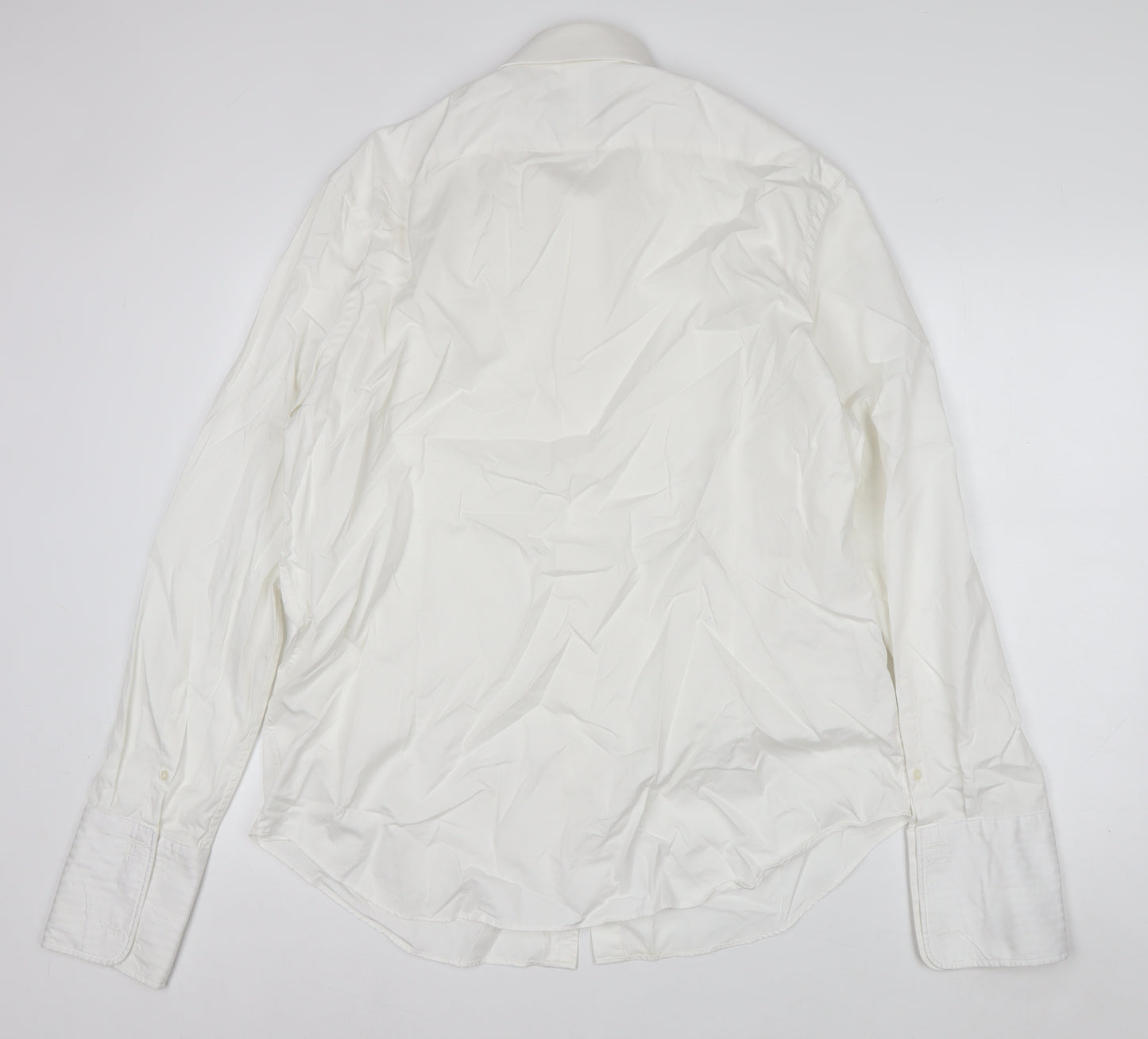 Jasper Conran Men's White 17.5in Tailored Fit Long Sleeve Cotton Dress Shirt
