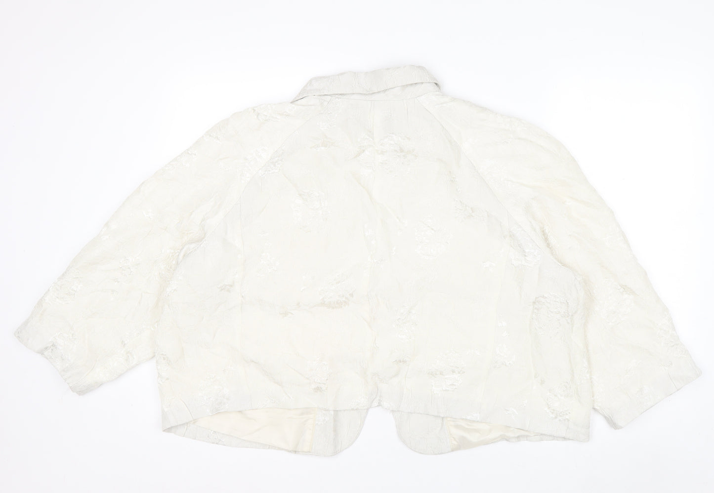 Marks and Spencer Autograph Women Ivory Textured Blazer Jacket UK 22