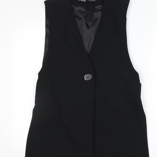 Zara Women Black Sleeveless Shift Dress Size S
