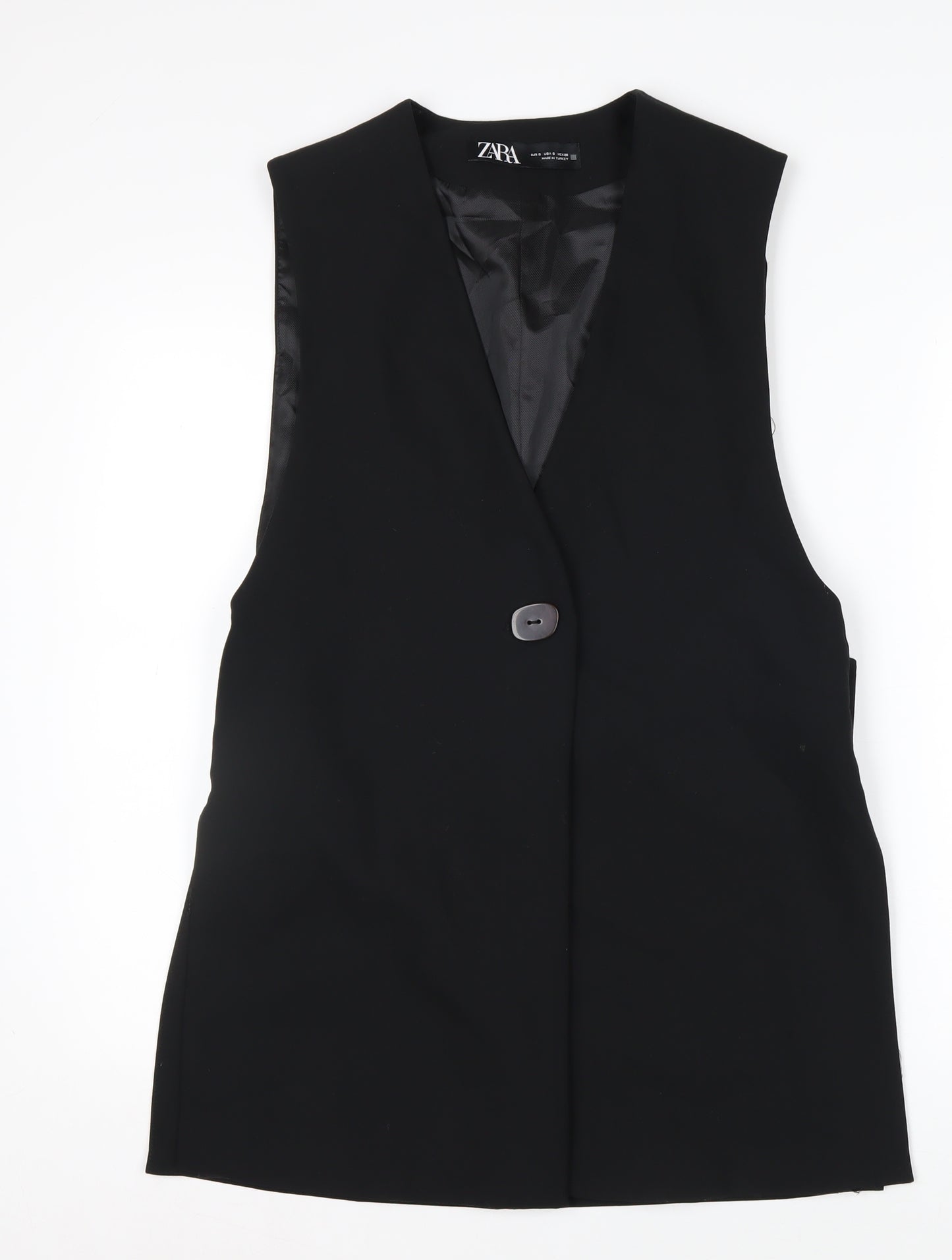 Zara Women Black Sleeveless Shift Dress Size S