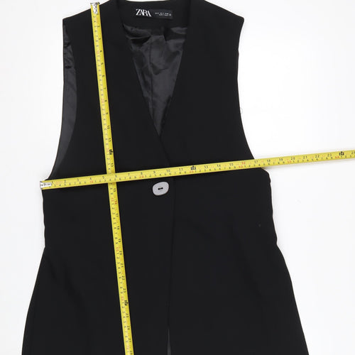 Zara Women Black Sleeveless Shift Dress Size S