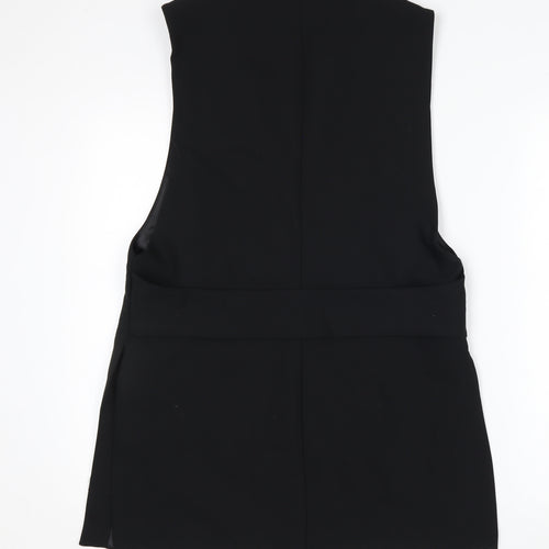 Zara Women Black Sleeveless Shift Dress Size S