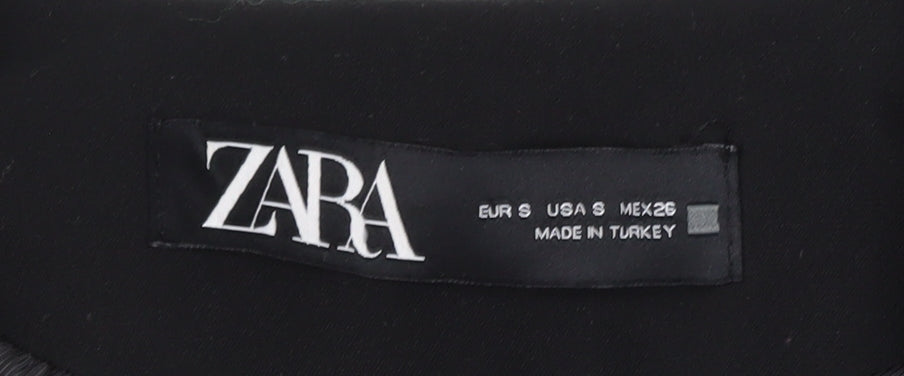 Zara Women Black Sleeveless Shift Dress Size S