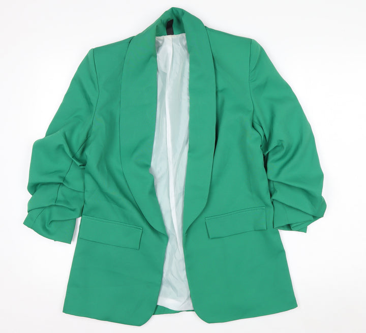 New Collection Women's Green Shawl Lapel Blazer Size S