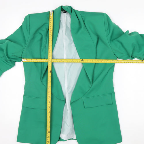 New Collection Women's Green Shawl Lapel Blazer Size S