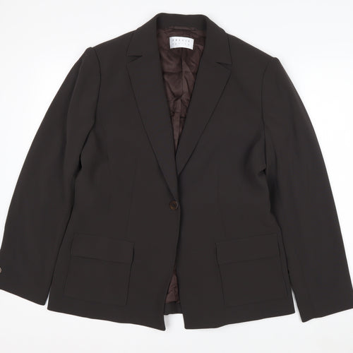 Precis Petite Women Black Size 16 Single-Breasted Suit Jacket